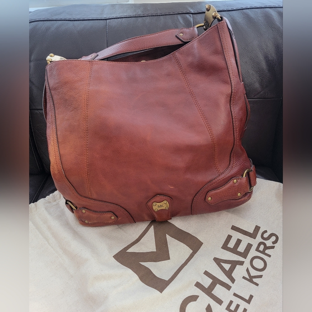 Michael Kors Vintage Pebbled Leather Hobo Bag